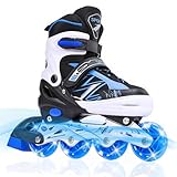 DUZSKJ Verstellbare Kinder Inline Skates für Kinder Jungen Mädchen,...
