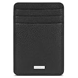 REDOLZ Leder Geldklammer / Kreditkartenetui slim | RFID-Schutz & 3...