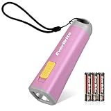 EverBrite Mini LED Taschenlampe mit Kordel bunt klein rosa lila, 1W mit 3 AAA...