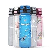 bumpli® Kinder Trinkflasche mit Weltraum-Motiv - auslaufsicher & Kohlensäure...