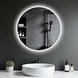 Archaluxe Badspiegel mit Beleuchtung - LED-Badezimmer-Spiegel-Round...