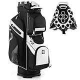 COSTWAY Golfbag, leichtes Golf Cart Bag mit 14 er Unterteilung & Tragegurt,...