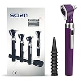 Scian Otoskop Kit – Ear Scope Otoskop mit LED Licht, 3 fache Vergrößerung, 4...