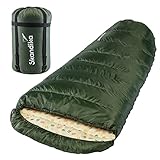 Skandika Schlafsack Vegas | XXL Mumienschlafsack mit Polycotton Innenfutter,...