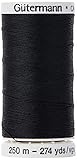 Gütermann Nähgarn, Polyester, Schwarz, 250 m, 5,5 x 2,5 x 2,5 cm