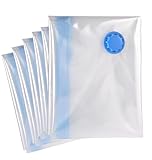 XXL Vakuumbeutel für Kleidung & Bettdecken - 6er Set (100x80 cm) mit Etiketten...