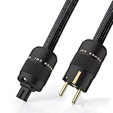 Tertullus HiFi Netzkabel C7 2m Geschirmt 3-adrig mit 3 mm² High End Stromkabel...