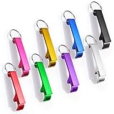 Flaschenöffner Schlüsselanhänger, 8 Farben, Metall, multifunktional,...