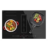Cecotec Induktionskochfeld mit 2 Kochzonen und integriertem Dunstabzug Bolero...