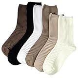 Vin Beauty 6 Paar Damen-Crew-Socken, Damen-Multipack aus Premium Baumwolle,...