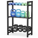 Verstellbarer Dreistöckiger Hantelständer 50cm Adjustable Kurzhantelständer 3...