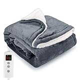 PROALLER Heizdecke 160x130CM, 10 Stufen & 1-9H Timer Auto-Aus, Maschinengängig,...