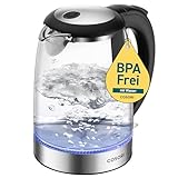 COSORI Glas Wasserkocher 1,7 L, kocht in 2 Minuten, wasserberührende Teile...
