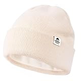 FURTALK Unisex Baby Kleinkind Kind Beanie Strickmütze mit weiches Fleecefutter...