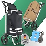 Heimfleiss® Einkaufstrolley klappbar mit 56L Volumen | Einkaufswagen klappbar...