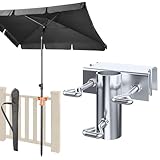 4smile Sonnenschirm Balkon SunnyShade 3-in-1 SET in kühlem Anthrazit - UPF 50+...