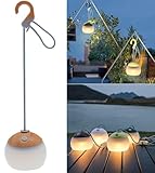 LED Campinglampe, 320 Lumen, 2 Farben, 3 Lichtmodi, 4000mAh Notstrombank, IPX5...