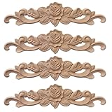 KSJEHW 4 Stücke Zierleisten Holz,Holzabziehbilder für MöBel,holzornamente...