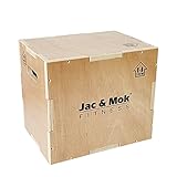 JacMok 3 in 1 Holz Plyo Box-Jumping Box-Non-Slip Plyometric Box for Jumping...