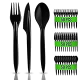 RAGO® Wiederverwendbaren Plastikbesteck Set 150 Stück BPA Frei I 50...
