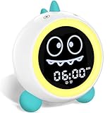 DINOTIME Schlaftrainer Kinder, Kinderwecker mit Nachtlicht Soundmaschine Timer...