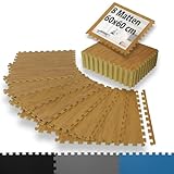 ALPIDEX 8er Set Bodenschutz Sportgeräte Matte 1cm Dicke 60x60 cm...