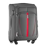 DIAMOND Mittelgroßer Weichschalenkoffer M 24' – Grau, Codura 1200D, 360°...