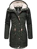 Ragwear Damen Wintermantel Warmer Parka lang mit Kapuze YM-Canny Intl Dark...