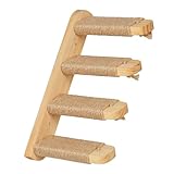 Relaxdays Katzentreppe, Wand, Katzenleiter 4 Stufen, HBT: ca. 29x34x22,5 cm,...