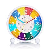 Kssvzz Wecker Kinder Ohne Ticken, Lernwecker Kinder mit Nachtlicht, Kinderwecker...