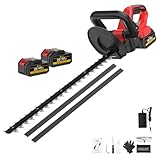 CONENTOOL 22 Zoll Akku-Heckenschere, 21 V, 2×4000 mAh, Heckenschere Elektrisch,...