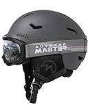 OutdoorMaster Skihelm-Set, Snowboard-Helm mit Brille für Erwachsene - 12...