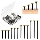 120 Stück Stahlnägel Set, 20/25/30/40mm Bildernägel, Goldfarbenem Kopf...