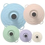 Silikondeckel 5 Stück Set, Wiederverwendbare Frischhaltedeckel aus...