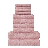 Lions Handtuch-Set für Familien, 10-teilig, 100 % ägyptische Baumwolle, 4 x...