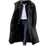 Herren Wollmantel Dickes Lange Winterjacke Warme Gefüttert Trenchcoat...