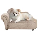 PawHut Hundesofa, Haustiersofa mit Samtoptik, Hundecouch Katzensofa Hundesessel...