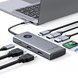 ORICO USB C Dockingstation mit Dualem HDMI, 8 IN 1 USB C Hub mit 2 HDMI 4K@60Hz,...