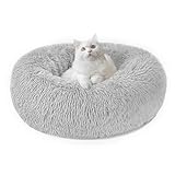 Hundebett Katzenbett Flauschig Rund aus Plüsch - Donut Kuscheliges Hundekissen...