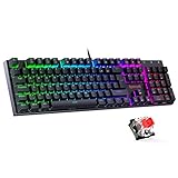 Redragon Mechanische Gaming Tastatur, QWERTZ Tastatur (Deutsches Layout) mit...