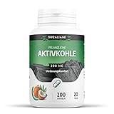 Aktive Kohle 200 mg - 200 Kapseln