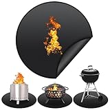 50cm Rund Feuerfeste Unterlage, Wiederverwendbare Feuergrubenmatte für...