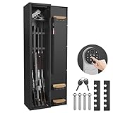 YRHome Waffenschrank Schwarz Munitionsschrank Stahlblech Waffensafe...