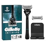 Gillette Body und Intimate Nassrasierer Herren, Rasierer + 2 Rasierklingen, mit...