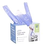 Ubbi Disposable Nappy Sacks, Lavender Scented, Easy-To-Tie Tabs, Baby Nappy...