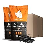 HEIZFUXX Grillholzkohle Kohle Hartholz BBQ Gastro Restaurant Grill Smoker...