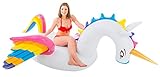 Aufblasbare Einhorn Luftmatratze XXL Unicorn Badeinsel Matratze 250 x 250 cm