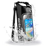 HUGSEE 2L Wasserdichter Dry Bag Rucksack mit integrierter transparenter...