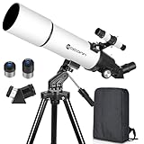 Teleskope für Erwachsene Astronomie, 80mm Aperture 600mm Refraktor Teleskop...