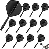 Pyroclasia 12 STK Darts Flights mit Schäfte Stabil Darts Zubehör Fusion...